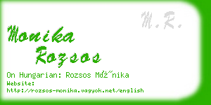 monika rozsos business card